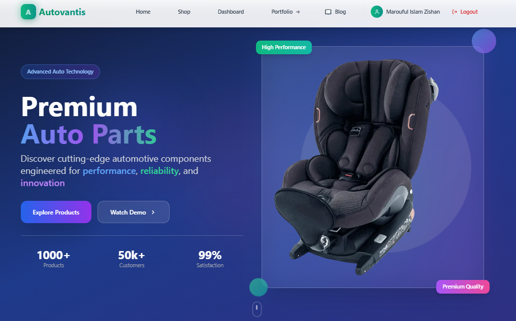 Autovantis — Car Parts Manufacturer Platform